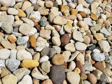 Medium river rock decorative stone rounded mixed landscape gravel